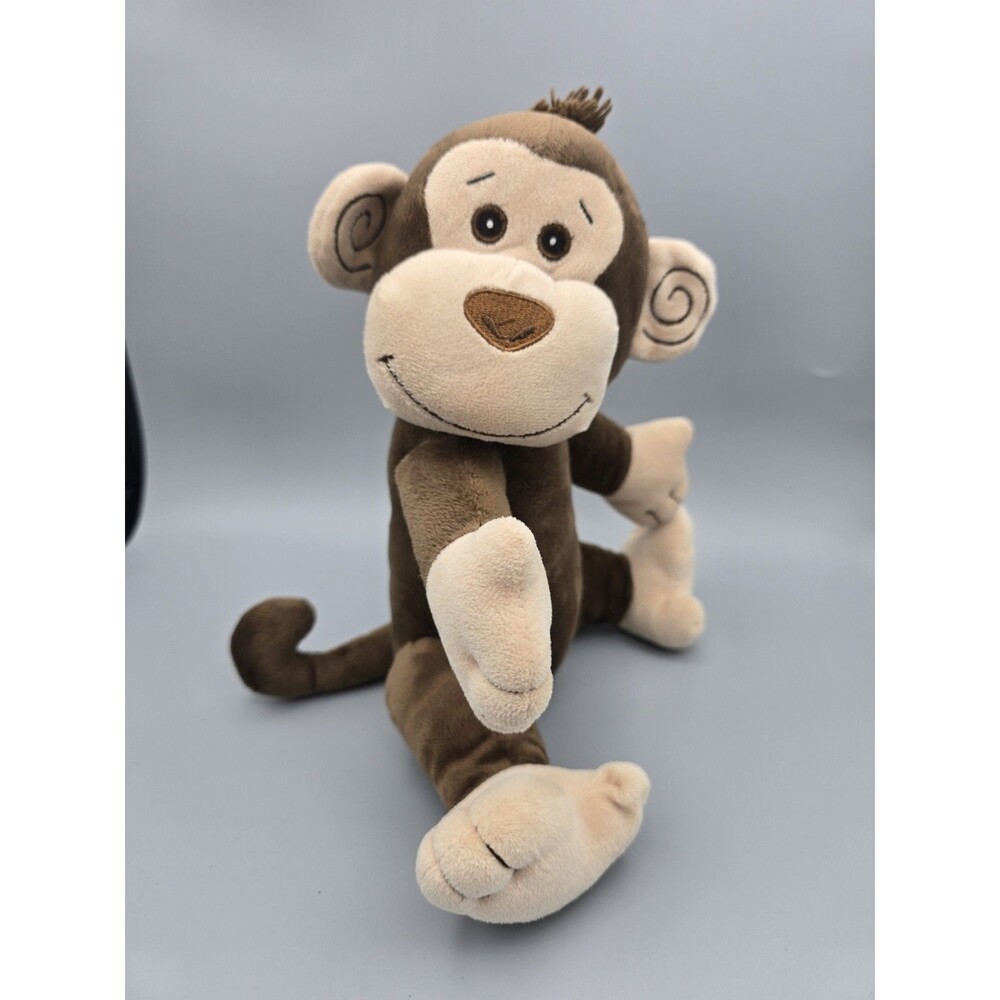 Progressive Plush Maron Monkey 10" Stuffed Animal Toy Brown Cream 2015 #290834